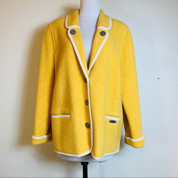 Giesswein Jackets & Blazers - Giesswein Yellow Tracht Wool Light Jacket NEW